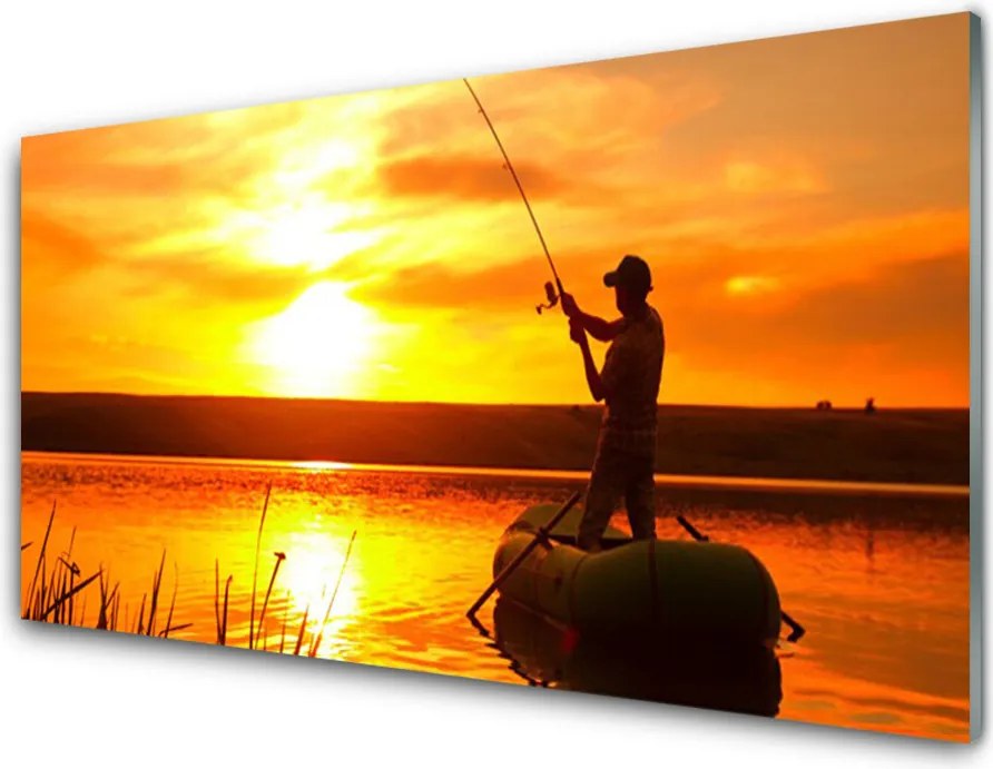 Panel Szklany Spokojny Wieczór nad Jeziorem