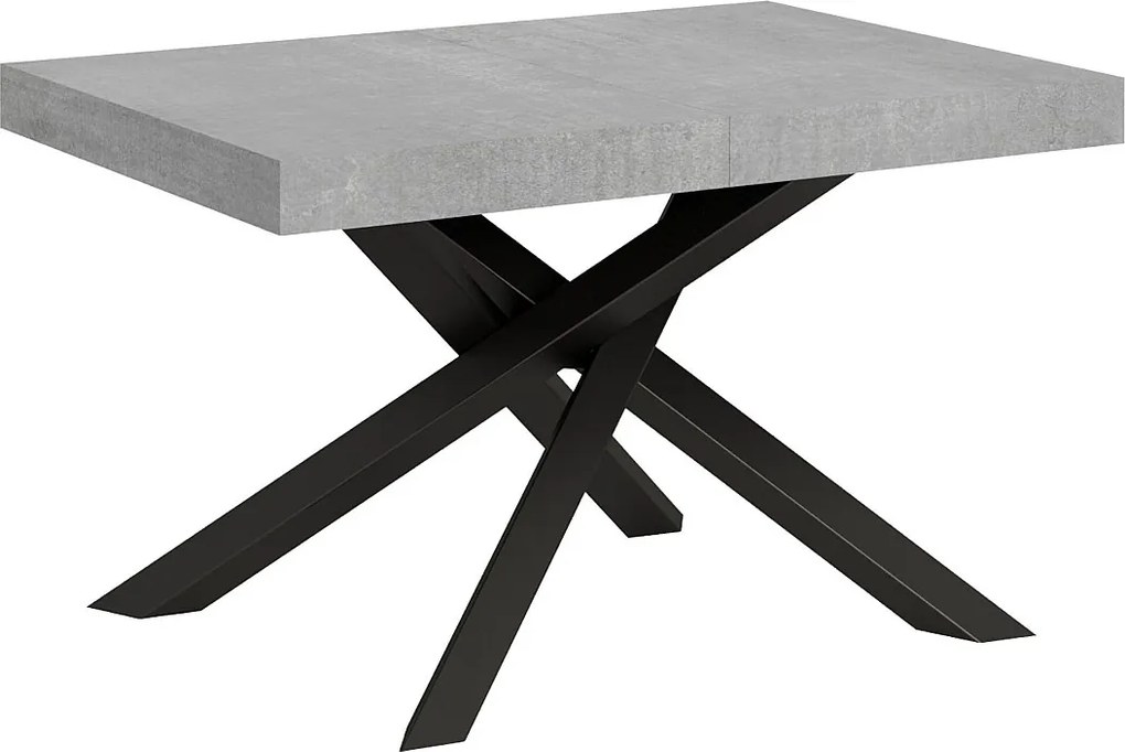 Stół rozkładany 130/234x90 cm Volantis cementu nogi antracytowe