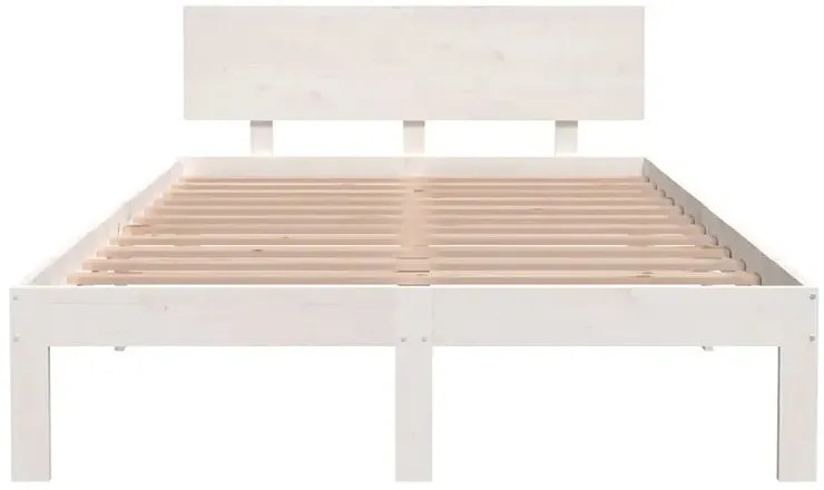 Białe łóżko z drewna sosnowego 120x200 C7-K64