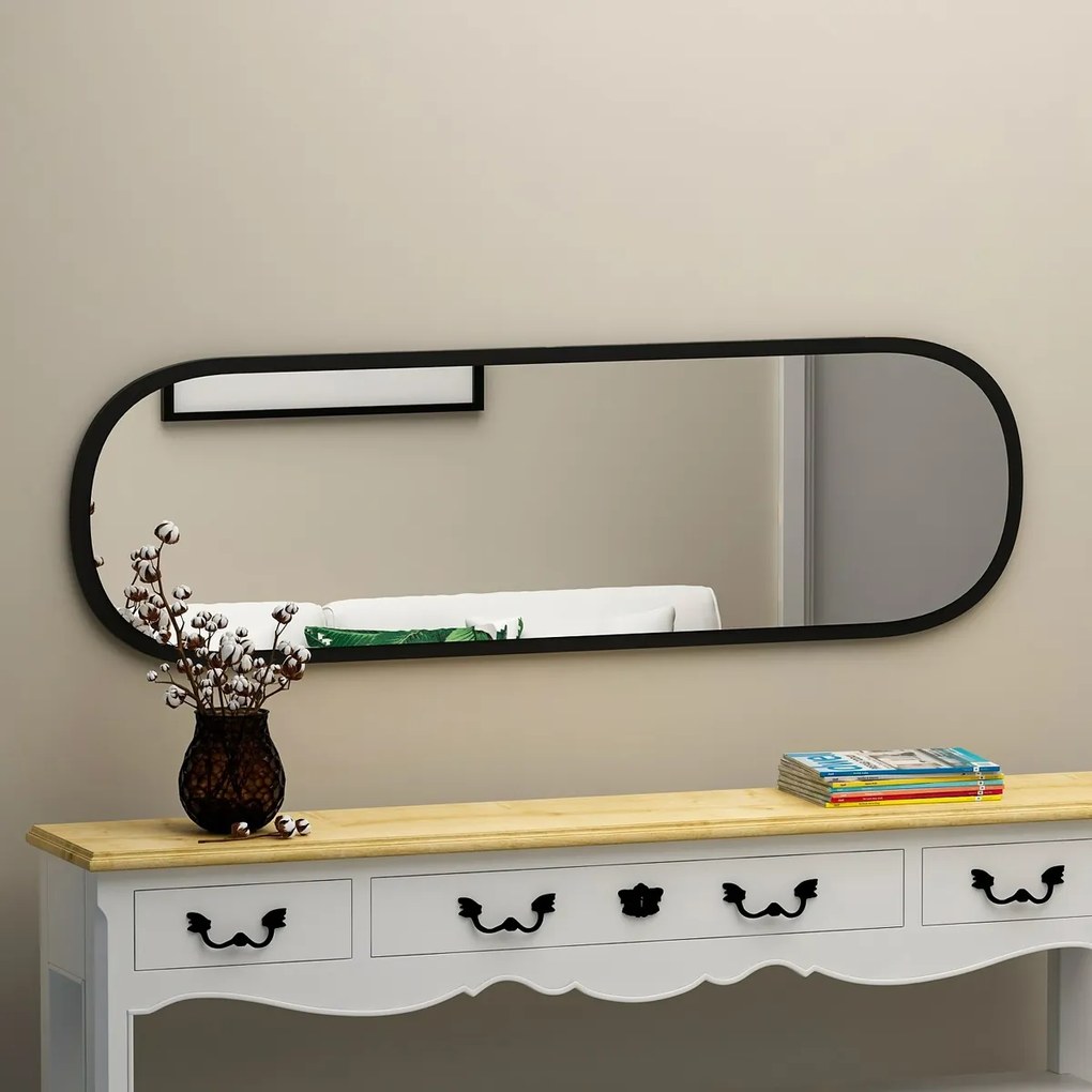 Lustro Magnum Black 40 x 120 cm