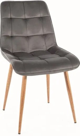 Pikowane krzesło Chic D Velvet tapicerowane tkaniną aksamitną