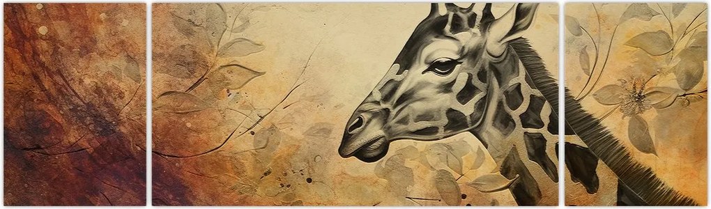 Obraz - Żyrafa, malarstwo (170x50 cm)