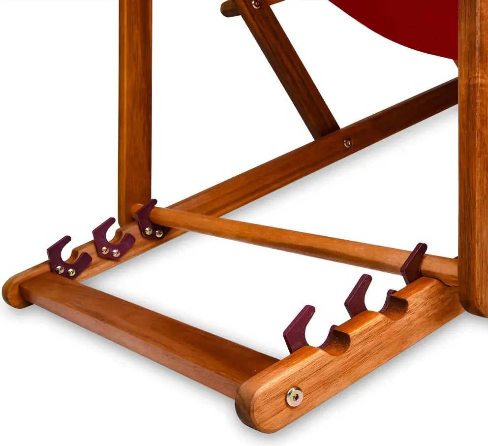 Leżak ogrodowy SIENA, 94x60x94cm, czerwona Casaria