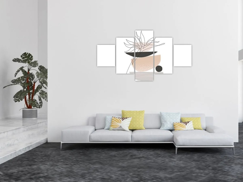 Obraz - Line art flowers N⁰1 (125x70 cm)