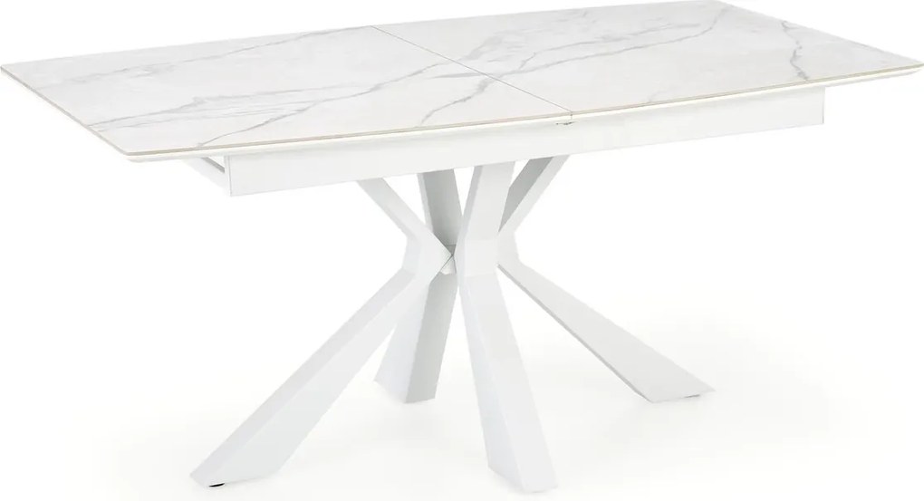 Biały stół Vivaldi z rozkładanym blatem ze spieku