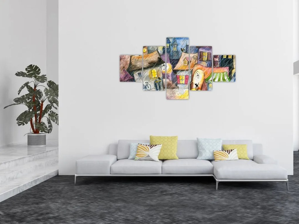 Obraz - Deszczowy wieczór (125x70 cm)
