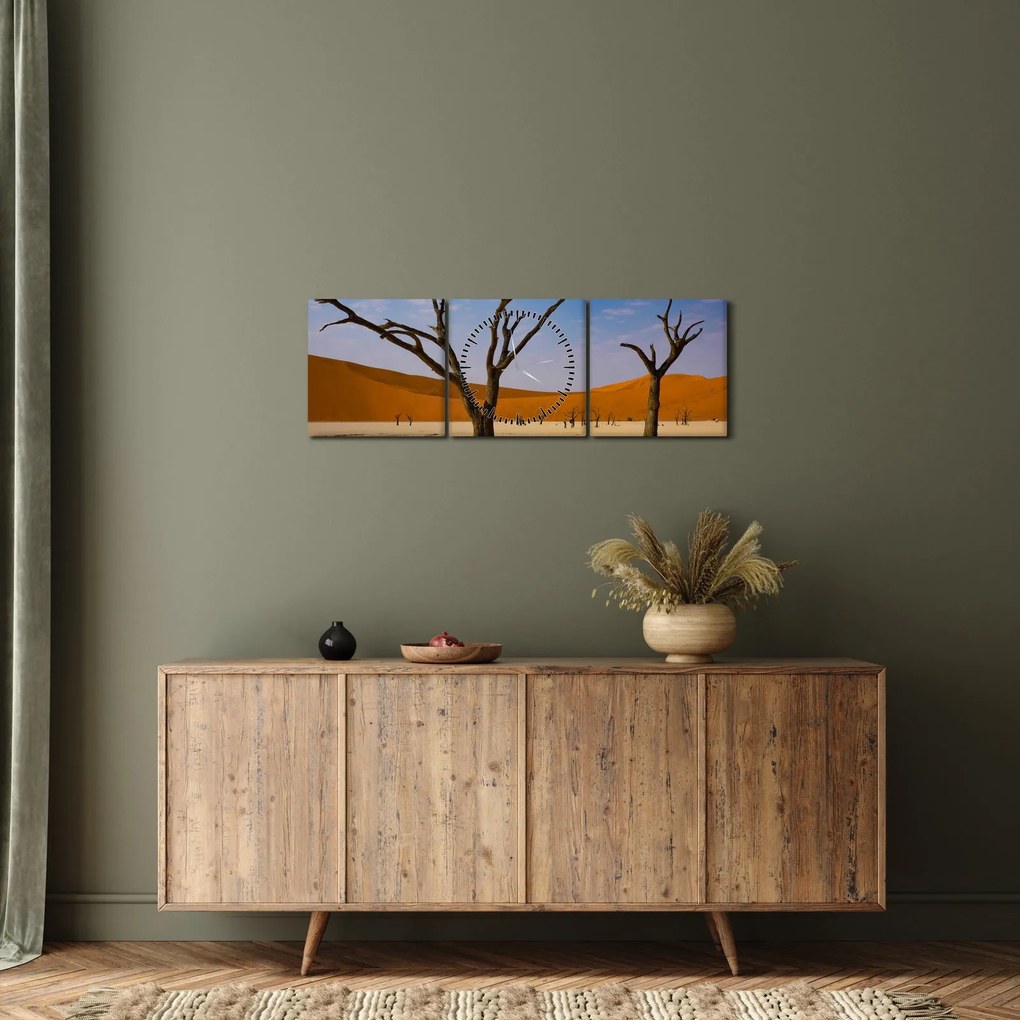 Obraz - Dolina Śmierci (z zegarem) (90x30 cm)