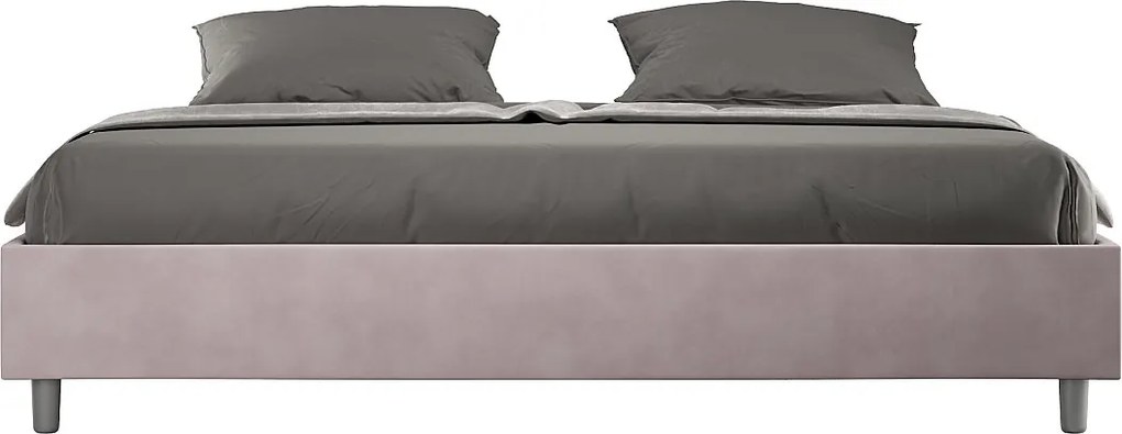 Łóżko wyposażone w stelaż z listwami z pojemnikiem tapicerowane 180x190 microfibra Kolor lawendy Azelia