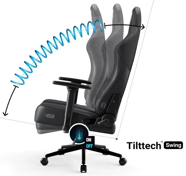 Fotel Obrotowy Diablo X-Player 2.0 Small, Czarny