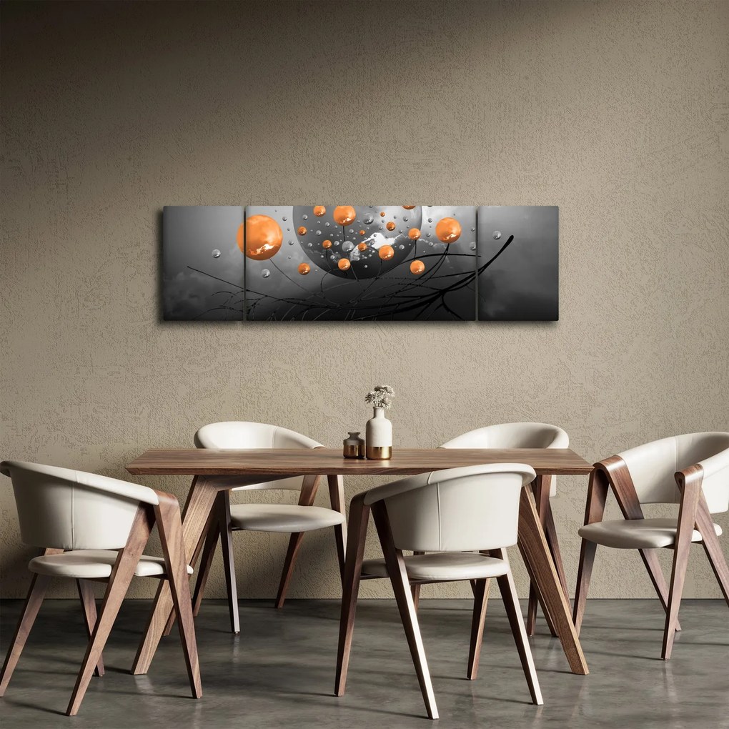 Obraz pomarańczowych kul (170x50 cm)