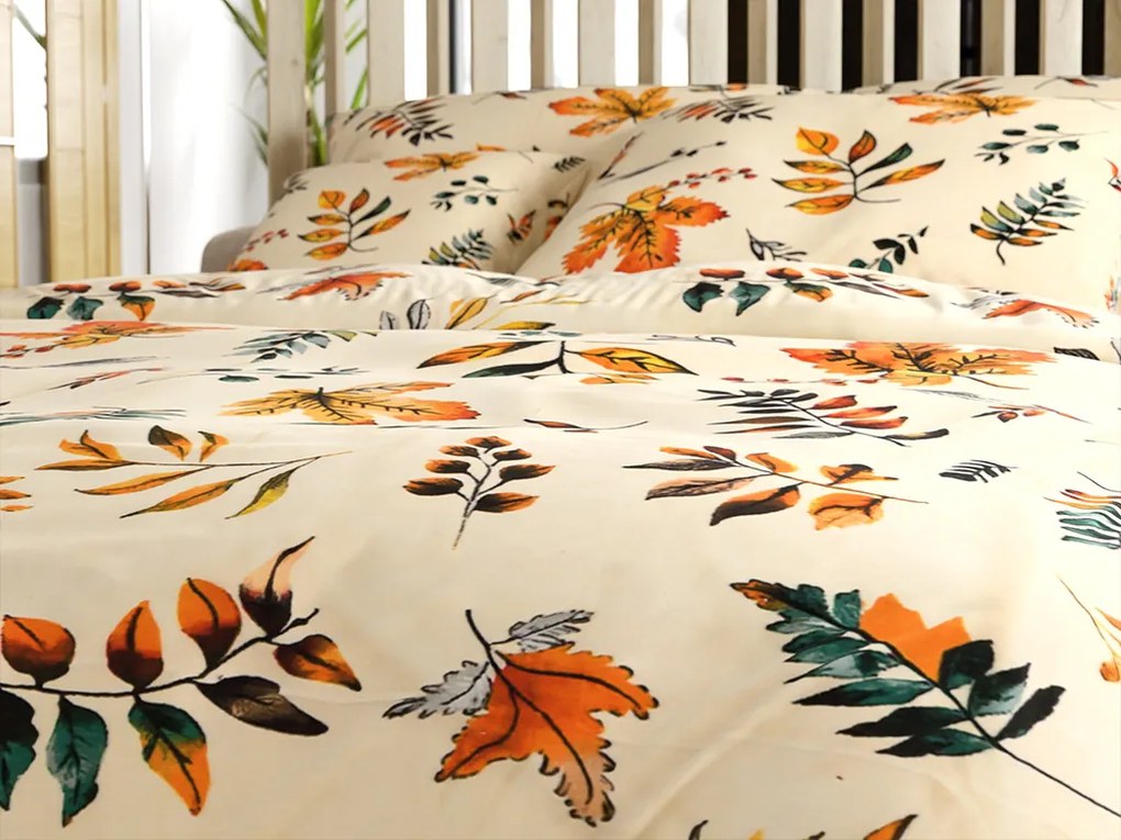 PrzytulneMieszkanie.pl PrzytulneMieszkanie.pl Pościel z mikropluszu AUTUMNA kremowa Rozmiar pościeli: 2 szt 70 x 90 cm | 200 x 220 cm