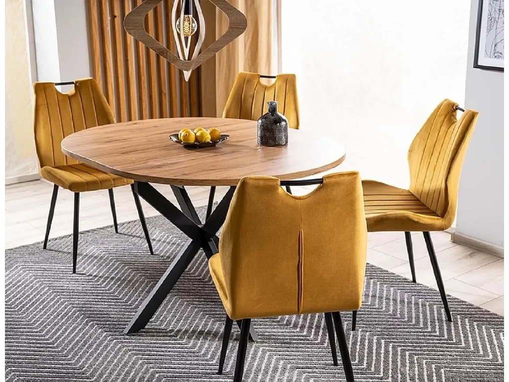 Rozkładany stół jadalniany GASTON 100(135)X100 cm, dekor dąb artisan