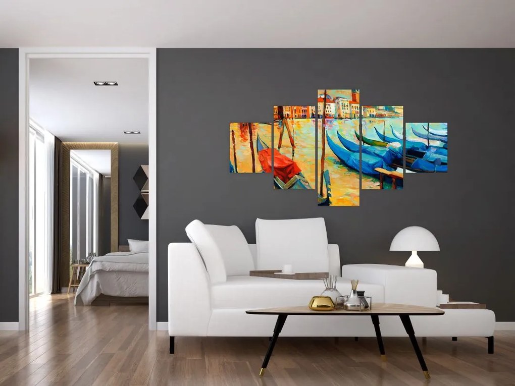 Obraz - Port w Wenecji (125x70 cm)