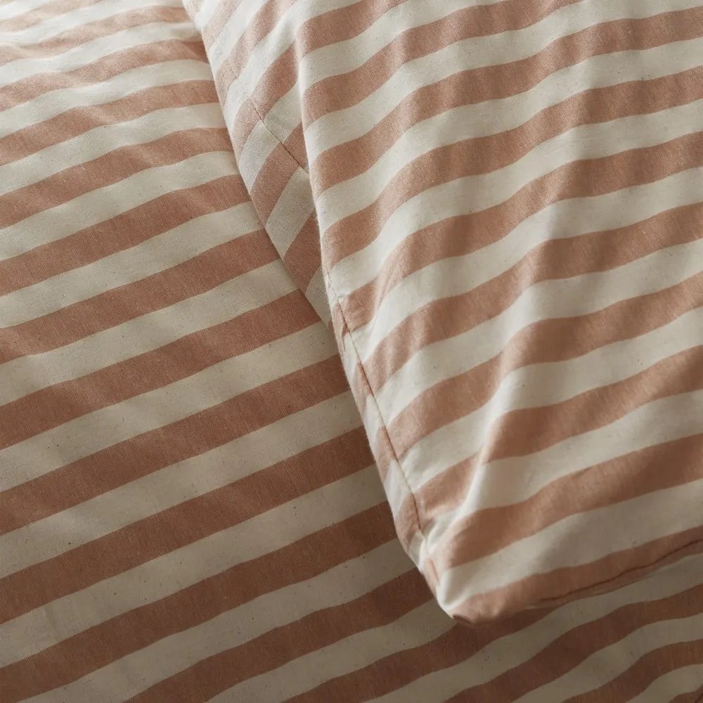 Pościel dwuosobowa w kolorze terakoty 200x200 cm Zanzibar Stripe – Pineapple Elephant