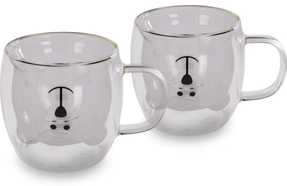Lamart LT9125 2-częściowy zestaw szklanek BearVaso, 250 ml, przezroczyste