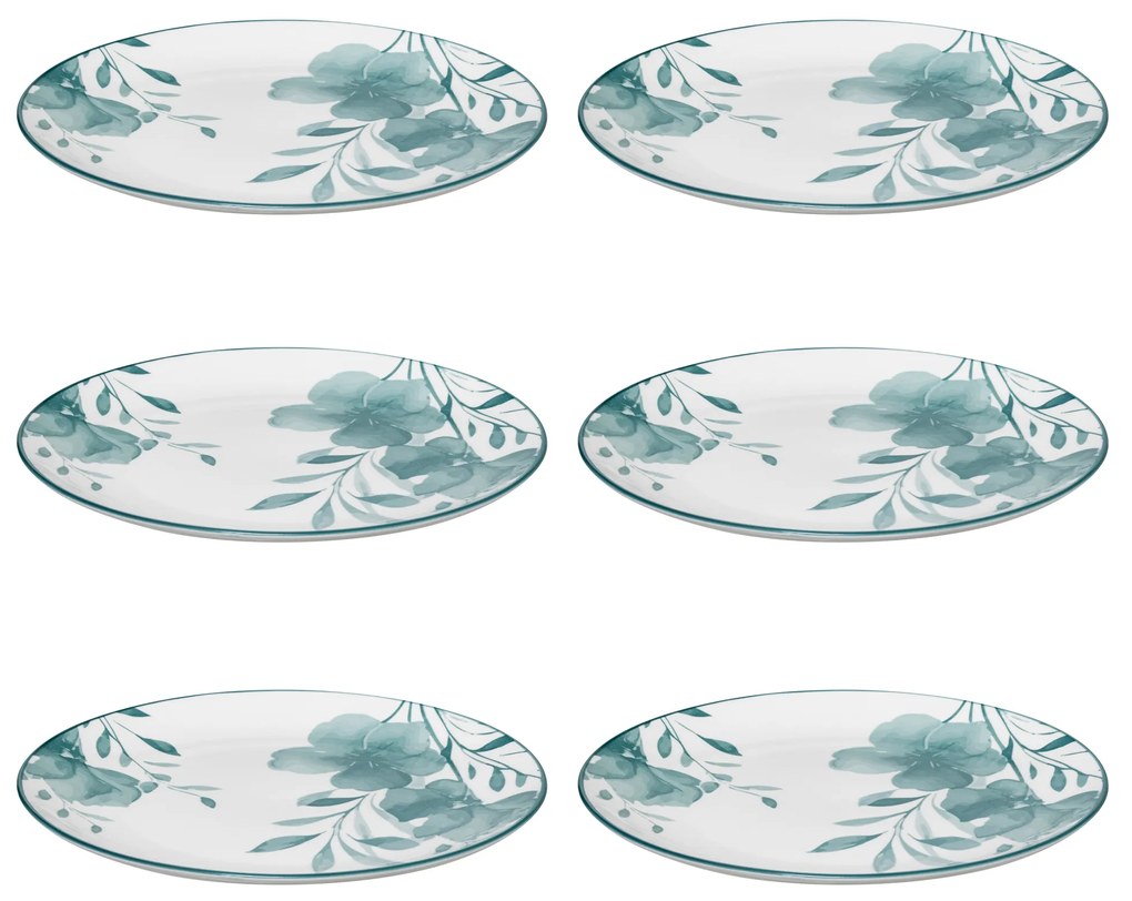 Talerze obiadowe porcelanowe LILY, 6 sztuk x Ø 27 cm