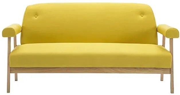 Tapicerowana sofa 3-osobowa Eureka 3Y - żółta