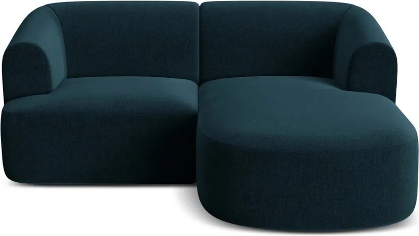 Morski aksamitny narożnik (prawostronny/z szezlongiem) Campi – Cosmopolitan Design