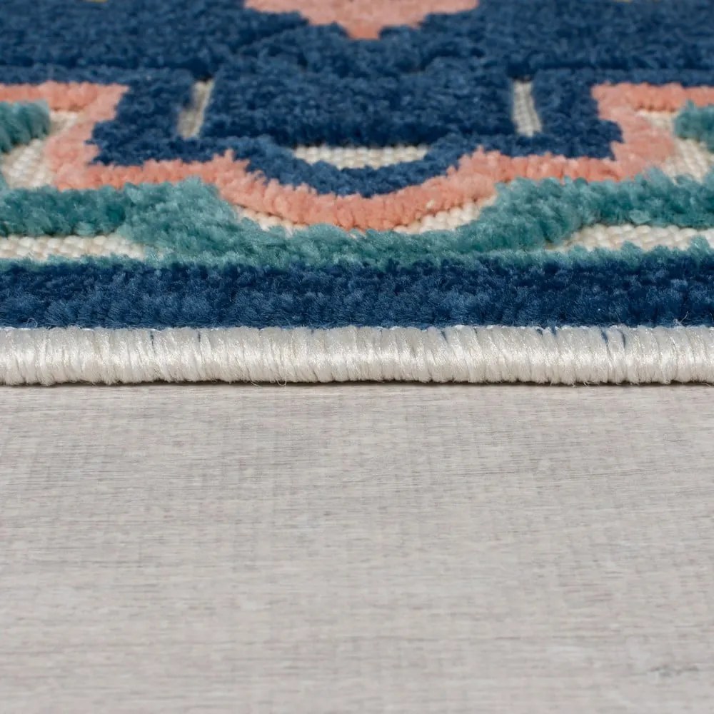 Niebieski dywan odpowiedni na zewnątrz 80x230 cm Beach Floral – Flair Rugs