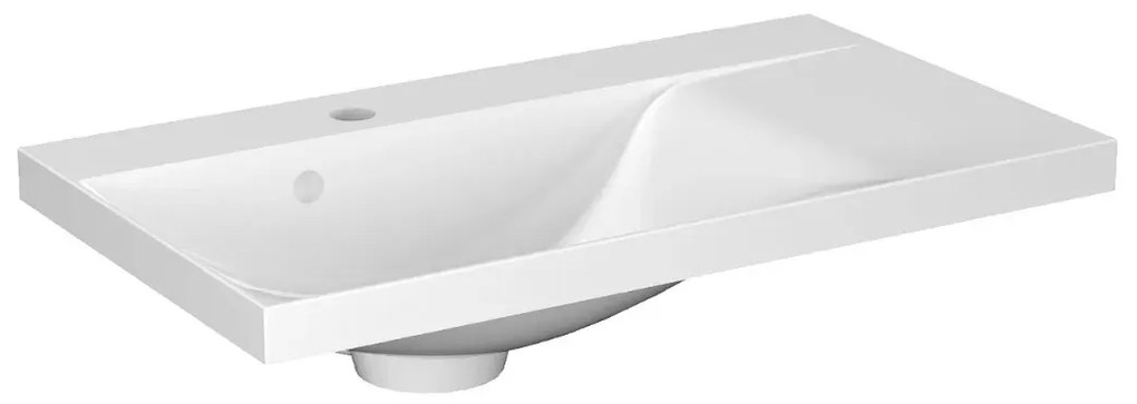 Szafka pod umywalkę VOG 69 cm czarny mat z czarnym uchwytem KROFAM