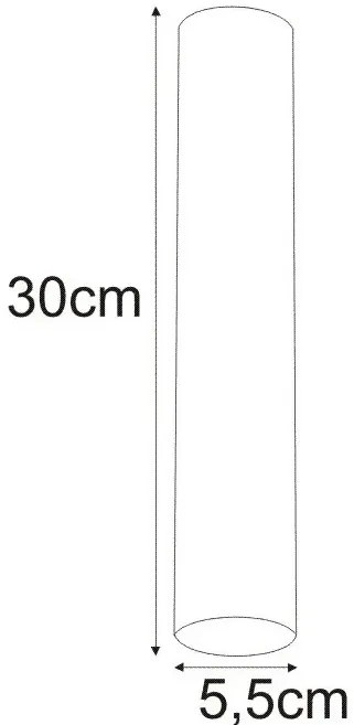 Biały minimalistyczny plafon tuba spot 30 cm - A735 H7-D46