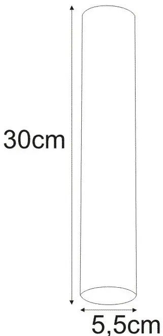Biały minimalistyczny plafon tuba spot 30 cm - A735-Rimo