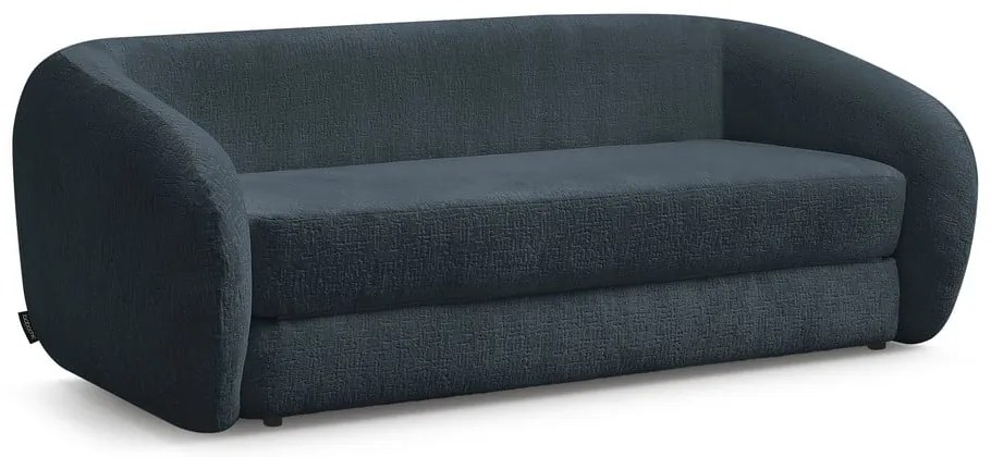 Ciemnoniebieska rozkładana sofa z tkaniny szenilowej 228 cm Neyo – Bobochic Paris