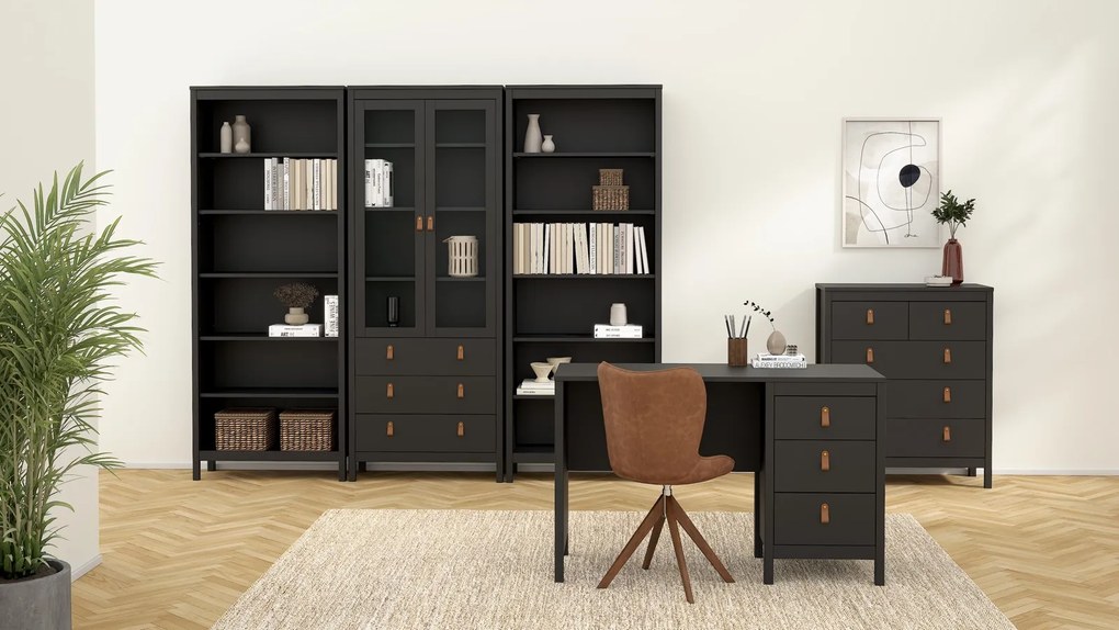 Czarna komoda z szufladami Madrid 3S