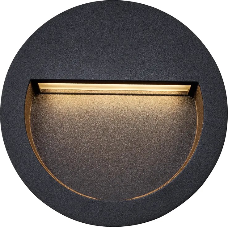 Nowoczesna lampa ścienna wpuszczana czarna z LED IP65 - Gem