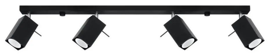 Oświetlenie punktowe MERIDA 4xGU10/40W/230V czarny