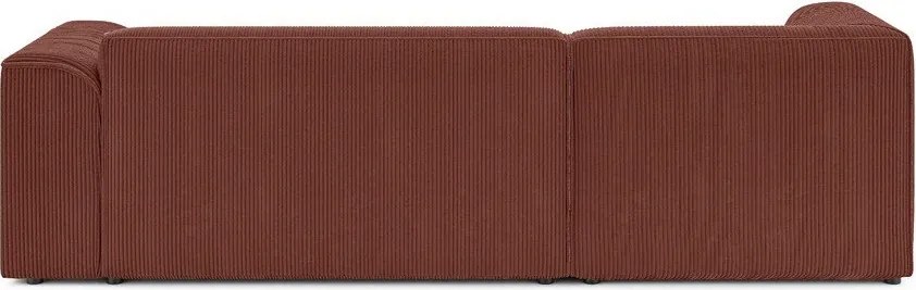 Sztruksowy narożnik (lewostronny/z szezlongiem) w kolorze terakoty Merid – Ropez