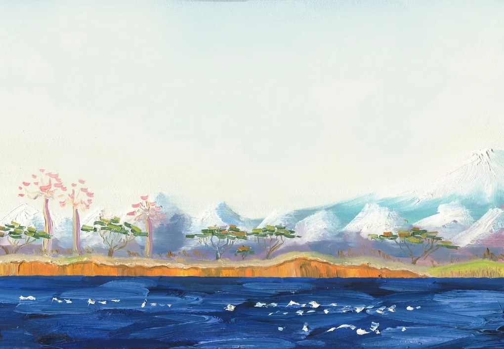 Fototapeta - Fuji, Japonia, malarstwo (196x136 cm)