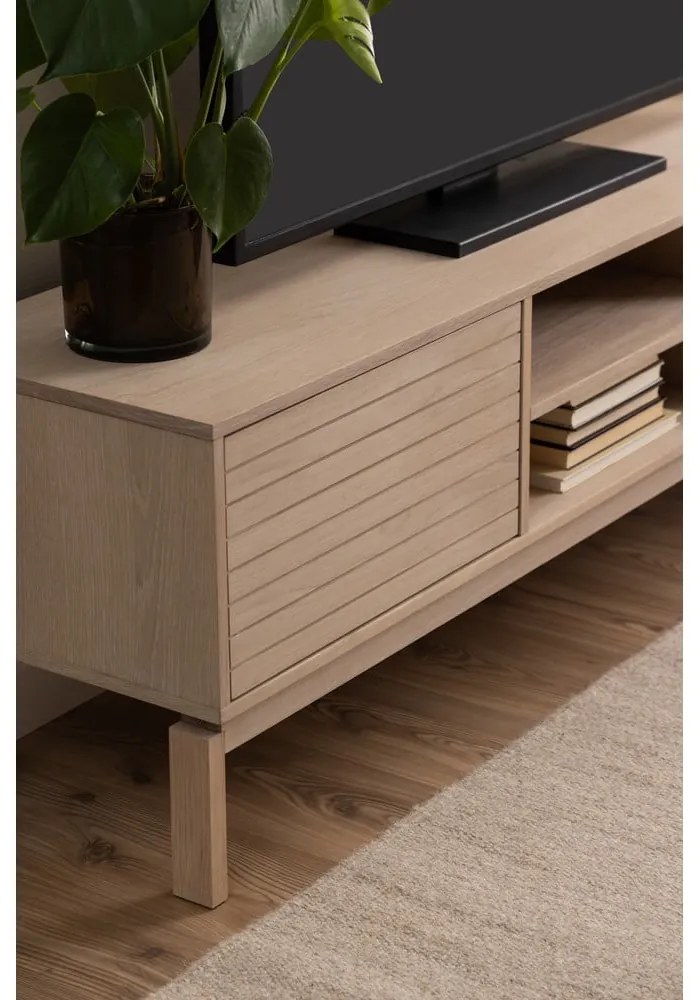 Szafka pod TV w dekorze dębu 160x50 cm Linley – Actona