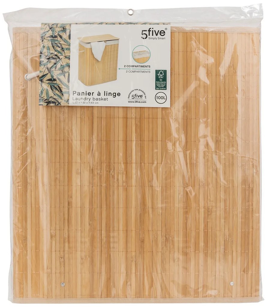 Bambusowy kosz na pranie BAMBOO, 100 l