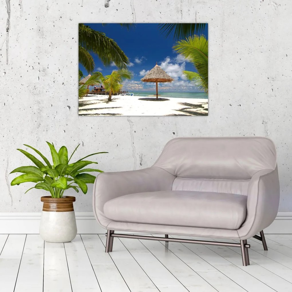Obraz - Plaża z białym piaskiem (70x50 cm)