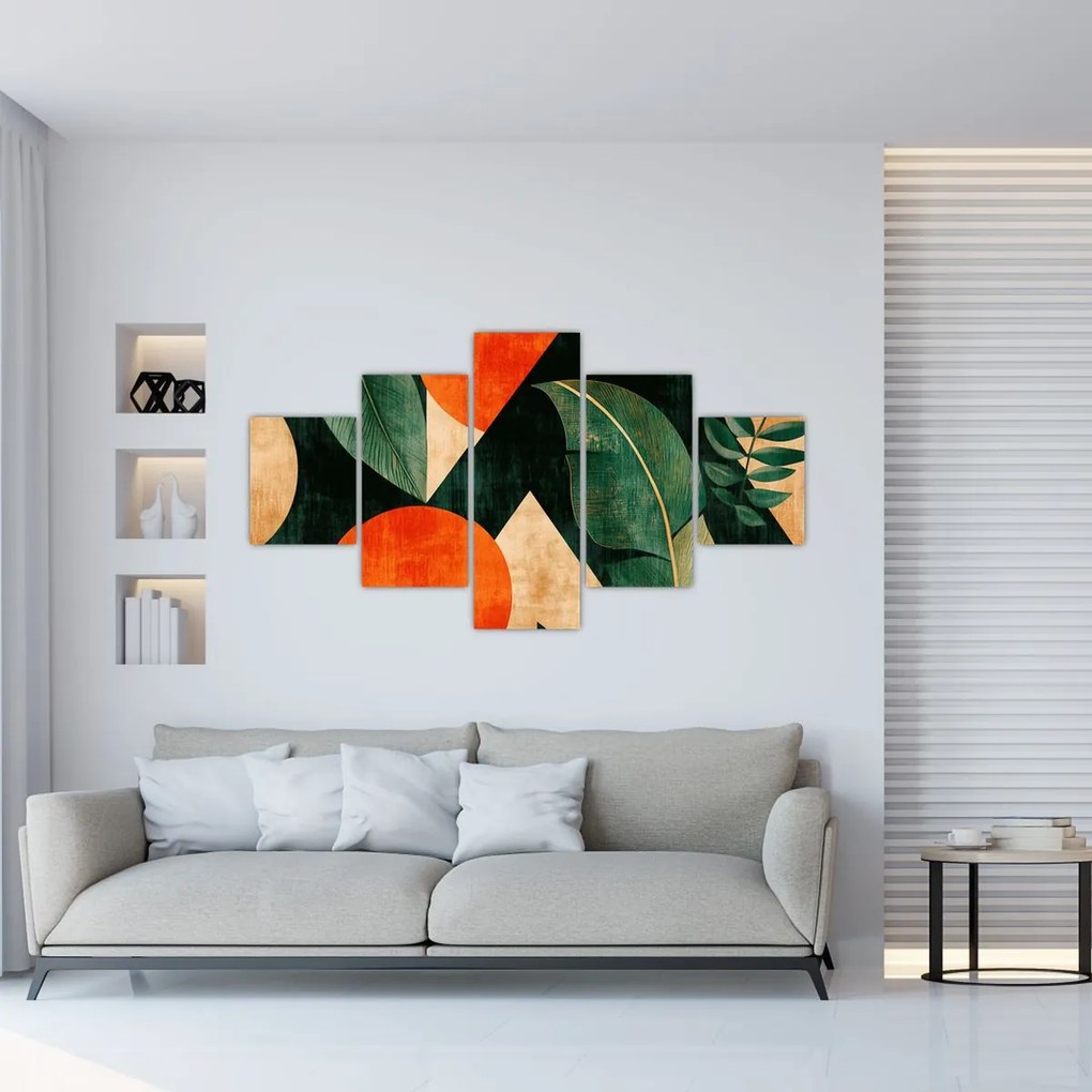 Obraz - Geometryczne motywy naturalne II. (125x70 cm)