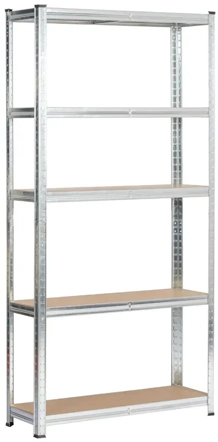 Metalowy srebrny regał do piwnicy 180 cm - Filove 5X