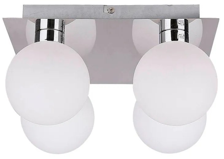 Lampa sufitowa w kolorze srebra ze szklanym kloszem 25x25 cm Oden – Candellux Lighting