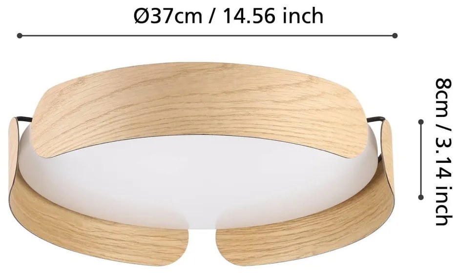 Lampa sufitowa w biało-naturalnym kolorze LED VALCASOTTO – EGLO