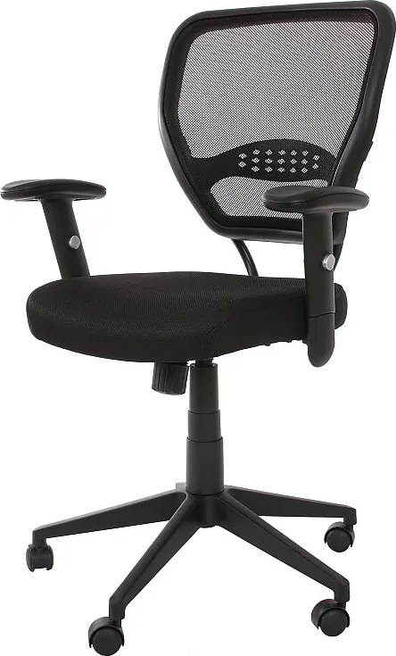 Profesjonalne krzesło biurowe Chicago tkanina/tekstylia,  czarny z podłokietnikami