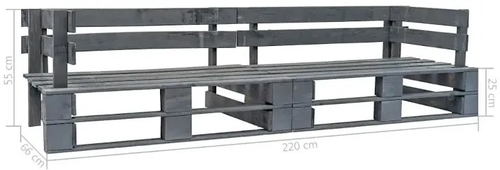 2-osbowa sofa z palet do ogrodu K1-D55