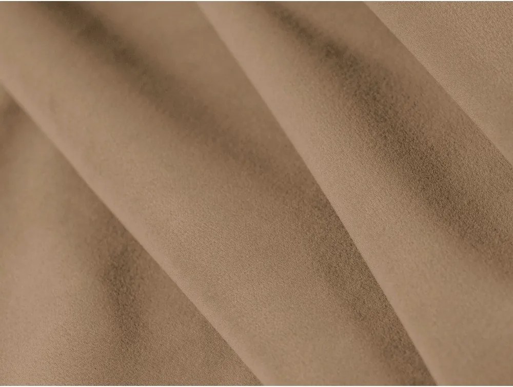 Szarobeżowe tapicerowane łóżko dwuosobowe ze schowkiem ze stelażem 160x200 cm Eric – Micadoni