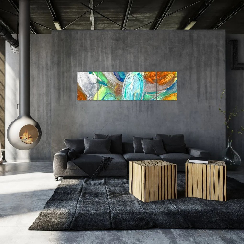 Obraz - Kolorowa abstrakcja (170x50 cm)