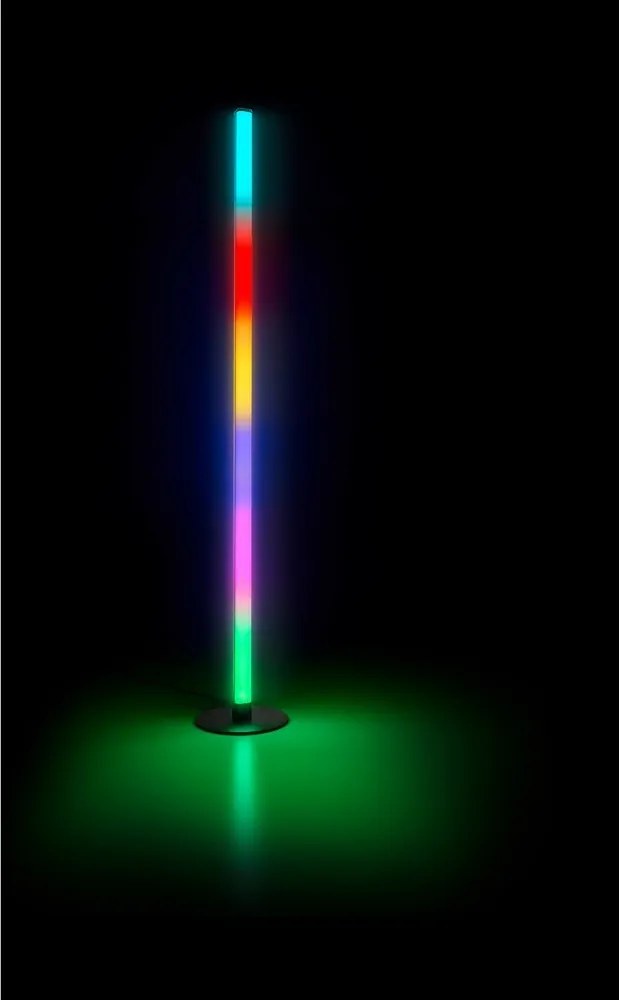 Czarna lampa stojąca LED (wysokość 110 cm) Tendo – Reality