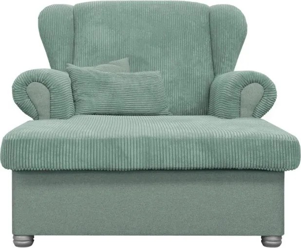 Miętowy sztruksowy fotel Lord – Ropez