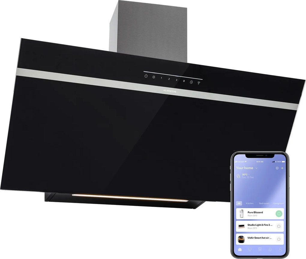 Klarstein Ava 90 Okap przyścienny 90 cm