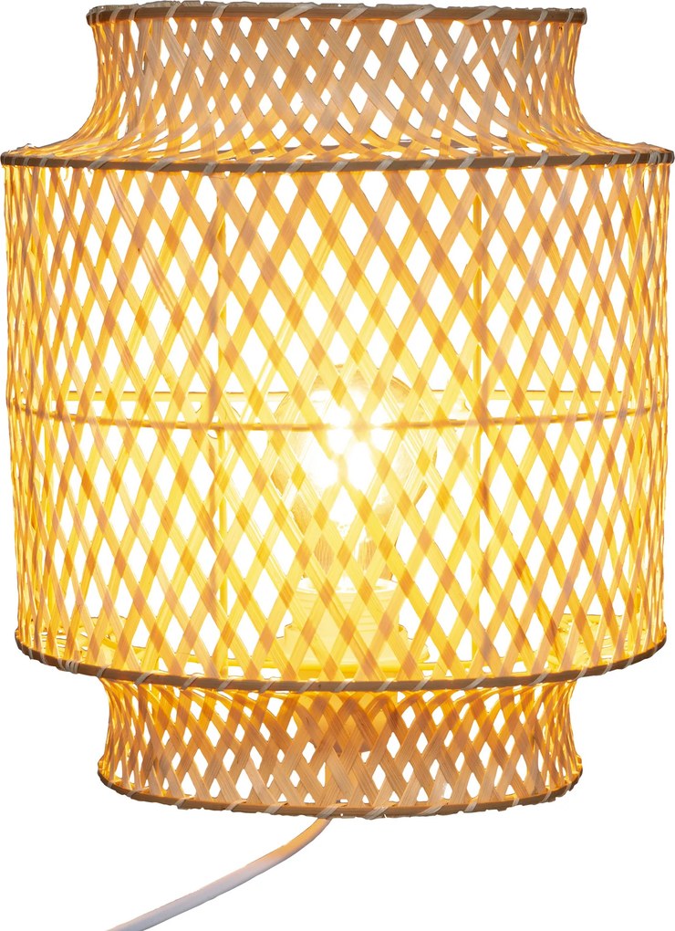 Kinkiet boho LIBY, klosz bambus, 28 cm