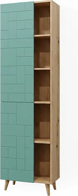 Szafka łazienkowa miętowa zieleń 56x30.6x193 rudi