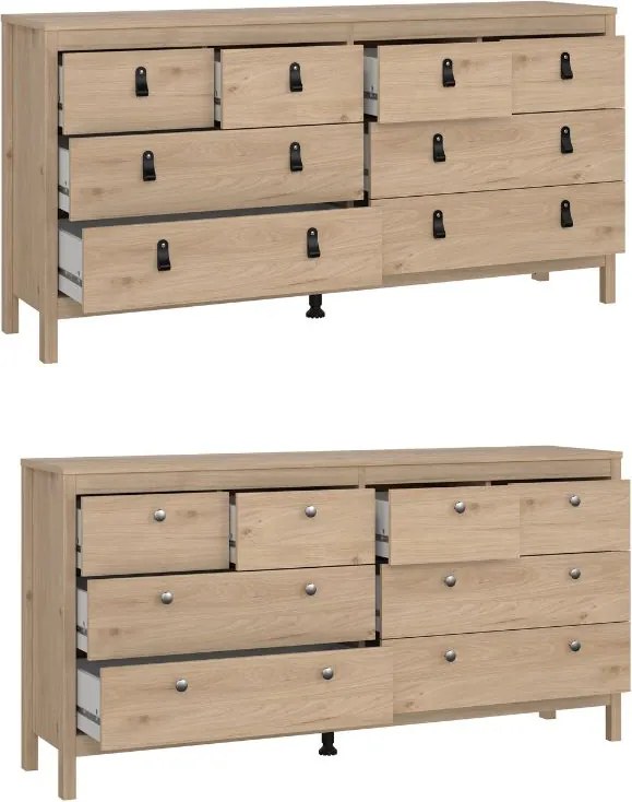 Komoda pokojowa z szufladami Madrid 4+4, jackson hickory