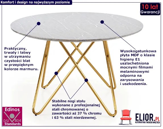 Okrągły stół glamour R6-F45